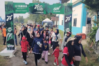 Yamaha Grand Filano Makin Kalcer dan Stylish, Curi Perhatian Peserta Fun Walk SMK PAB 5