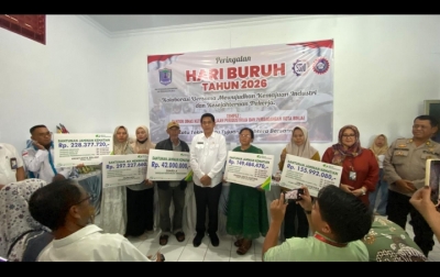 BPJS Ketenagakerjaan Binjai Serahkan Santunan Rp297 Juta kepada Ahli Waris