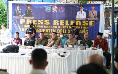 Sabu Tangkapan BNNK Deli Serdang Dimusnahkan, Asri Ludin Komit Perangi Narkotika