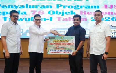 Wujudkan Dampak Nyata, PTPN IV Regional I Salurkan Bantuan TJSL Senilai Rp837 Juta pada Triwulan I 2026