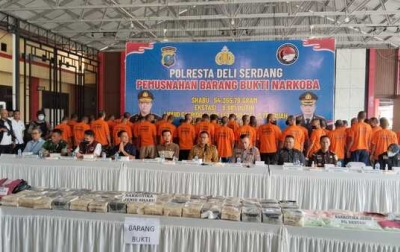 Ungkap Ratusan Kasus Narkotika, Bupati Asri Ludin Tambunan Mengapresiasi dan Dukung Penuh Polresta Deliserdang