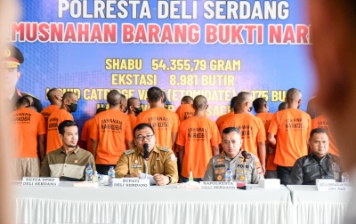 Bupati Apresiasi Polresta Deli Serdang  Ungkap 89 Kg Sabu, Sanksi Berat Bagi ASN Terlibat Narkoba