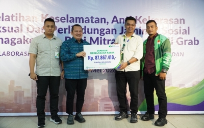 Lindungi Pekerja Jalanan, BPJS Ketenagakerjaan dan Grab Medan Gelar Kopdar Edukatif