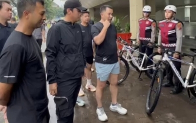Kompak,  Kapolrestabes, Walikota Dan Dandim Sapa Tim Patroli Sepeda