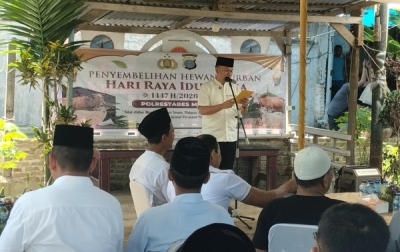 Sembelih 27 Hewan Kurban, Kapolrestabes: Kurban Bentuk Nyata Kepedulian dan Komitmen Polri Kepada Masyarakat