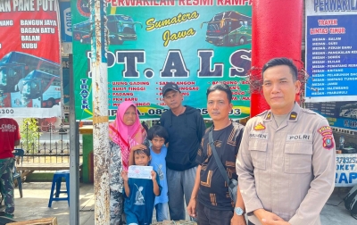 Polres Sergai Fasilitasi Pemulangan Pasutri serta 2 Anaknya ke Jakarta