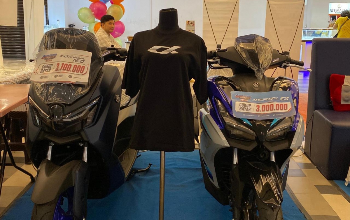 Pameran MAXI Series di Irian Supermarket Laut Dendang, Yamaha Aerox Alpha Jadi Perhatian Pengunjung