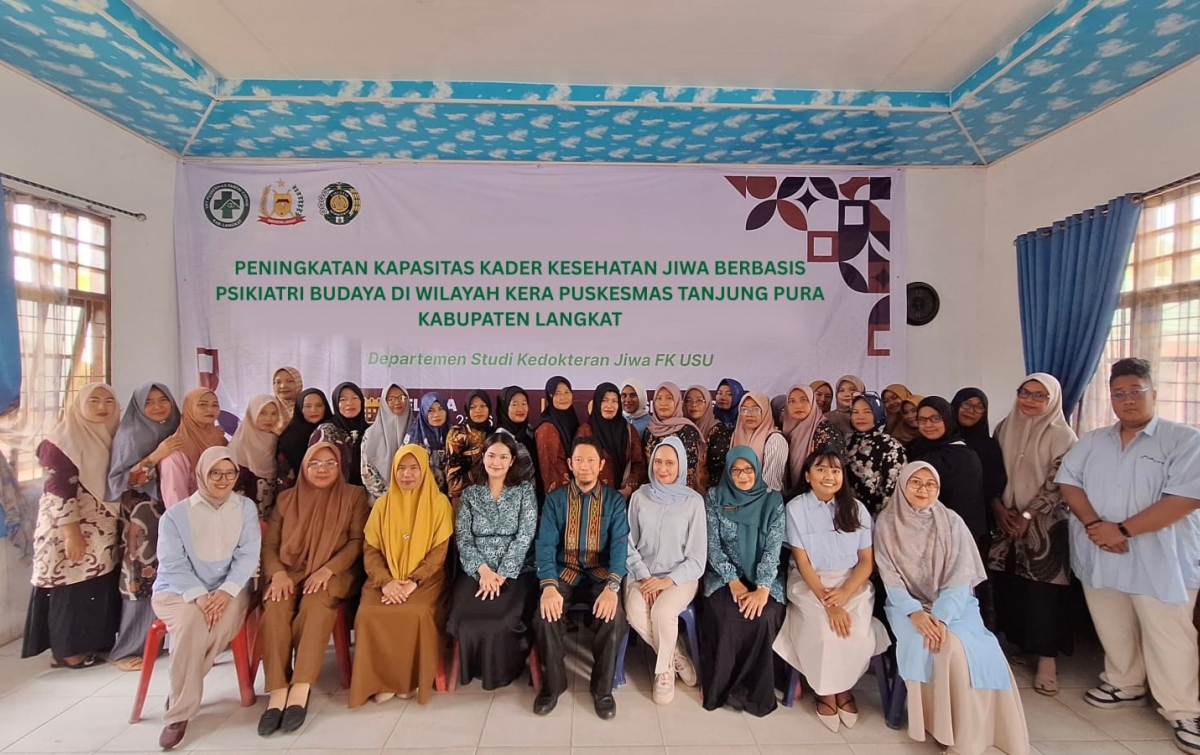 Guru Besar dan Civitas Akademika USU Perkuat Kapasitas Kader Kesehatan Jiwa Berbasis Psikiatri Budaya di Tanjung Pura
