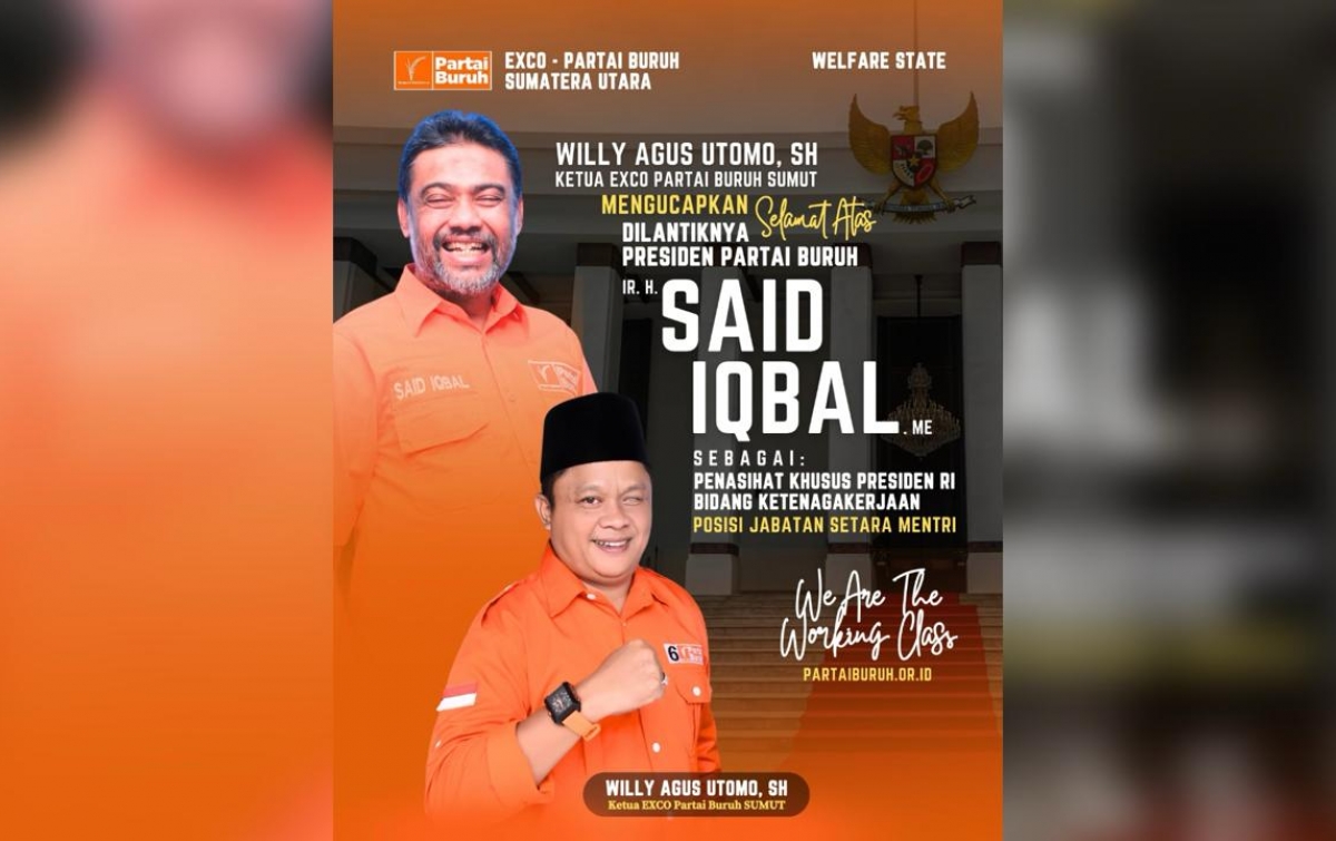 Said Iqbal Jadi Penasehat Khusus Presiden Bidang Ketenagakerjaan, Willy: Ini Kemenangan Kaum Buruh