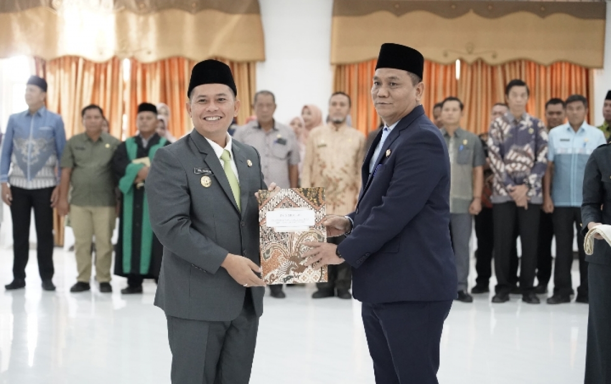 Panguhum Nasution Resmi Dilantik Jadi Sekda Palas