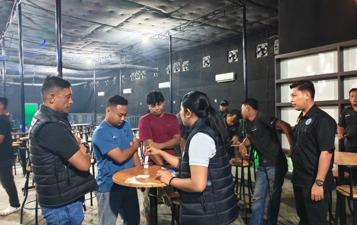 Sikat Isu Narkoba, Polres Sergai Bareng BNN Sidak THM Captain America