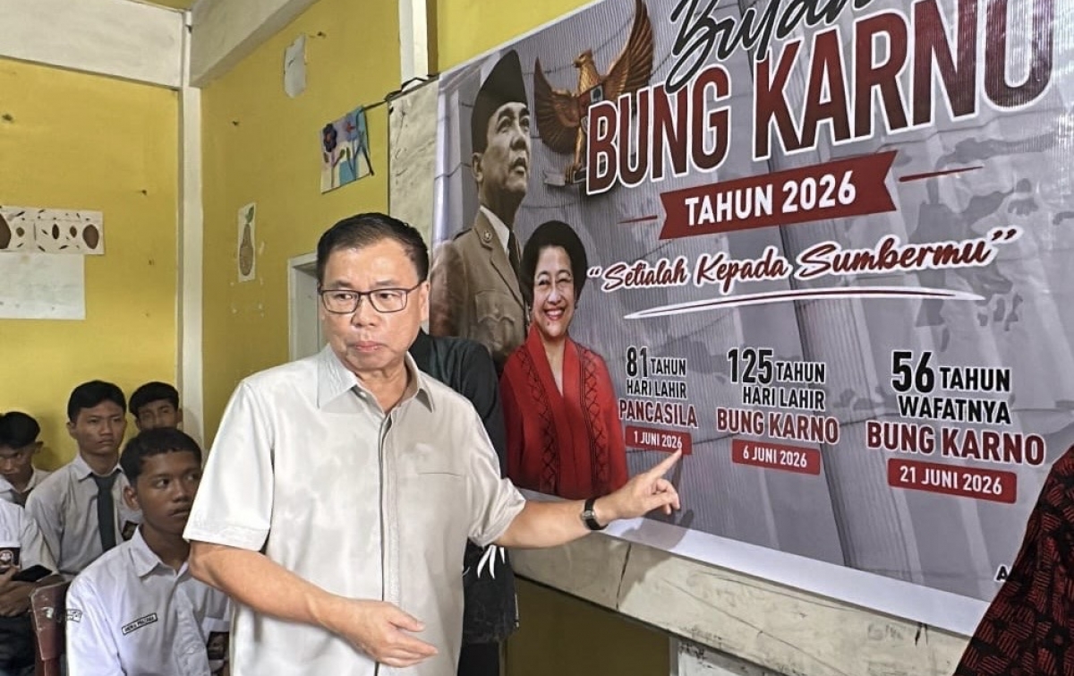 Sofyan Tan Gelorakan Semangat Bung Karno kepada Siswa di Medan dan Deli Serdang