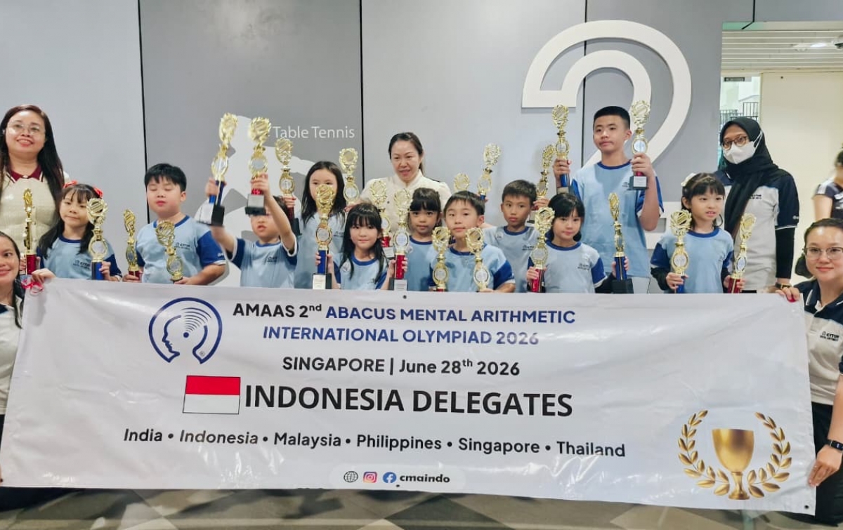 3 Siswa CMA Medan Nakamura Harumkan Nama Indonesia di Mental Arithmetic International Olympiad 2026 Singapore
