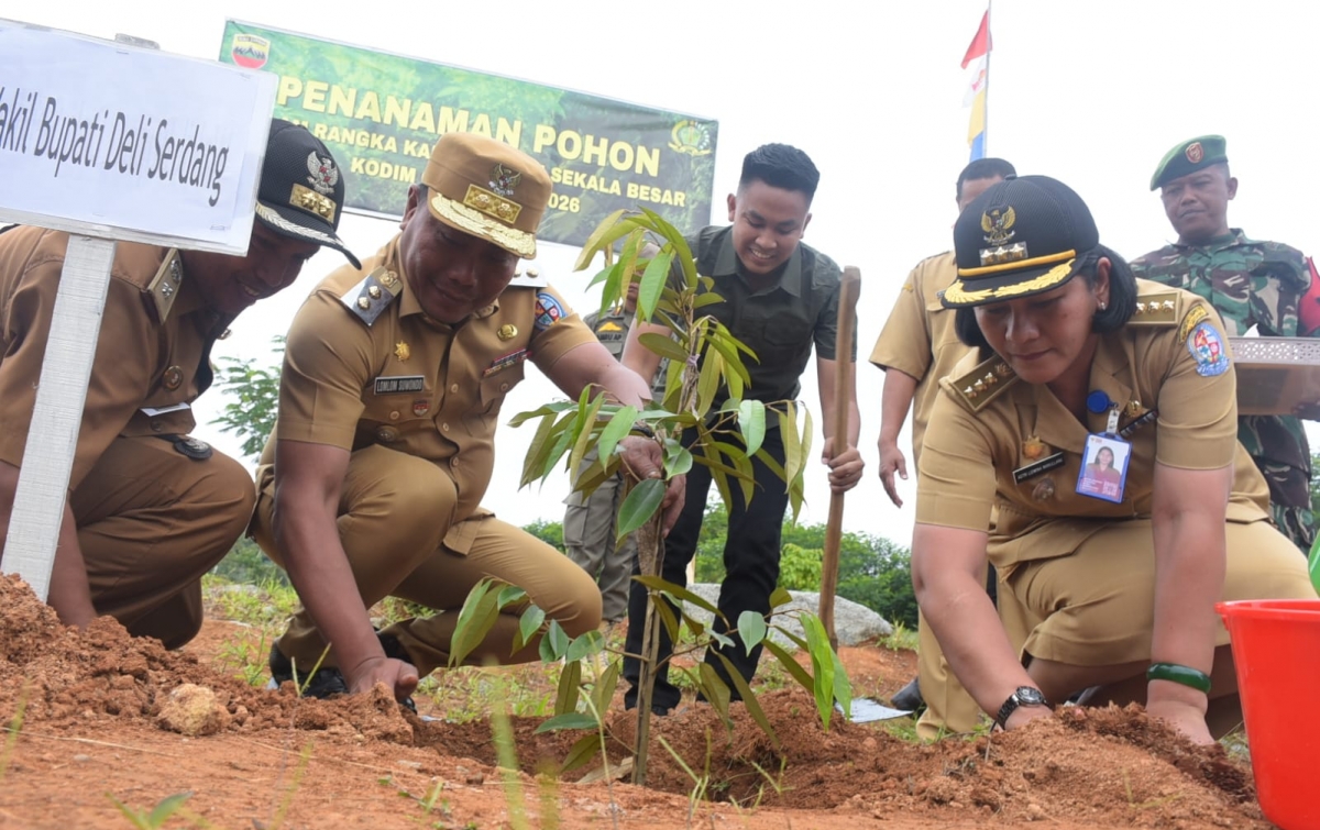 Pemkab Deli Serdang dan TNI Hijaukan Lau Simeme