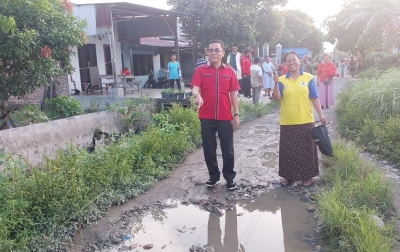 700 Meter Badan Jalan di Mabar Hilir Rusak, Paul Simanjuntak Minta Dinas SDABMBK Medan Segera Perbaiki 
