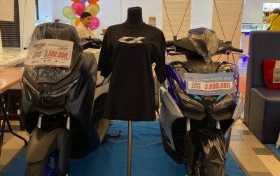 Pameran MAXI Series di Irian Supermarket Laut Dendang, Yamaha Aerox Alpha Jadi Perhatian Pengunjung