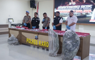 21 Hari Sikat 21 Kasus: Polres Karo Gulung Jaringan Narkoba di Operasi Antik Toba 2026