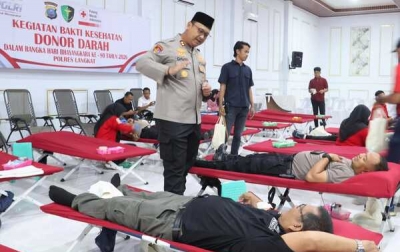 Menyambut Hari Bhayangkara ke-80, Polres Langkat Gelar Donor Darah