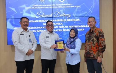 Diskusi dengan Ombudsman RI, Imigrasi Sumut Kedepankan Semangat Imigrasi untuk Rakyat