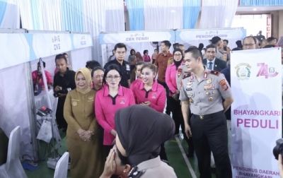 Ribuan Masyarakat Langkat Mengikuti Bakti Kesehatan, Wakapoldasu : Sekitar 100 Tenaga Medis Dikerahkan