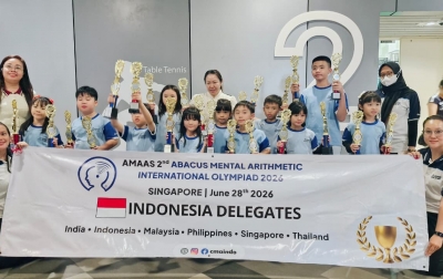 3 Siswa CMA Medan Nakamura Harumkan Nama Indonesia di Mental Arithmetic International Olympiad 2026 Singapore