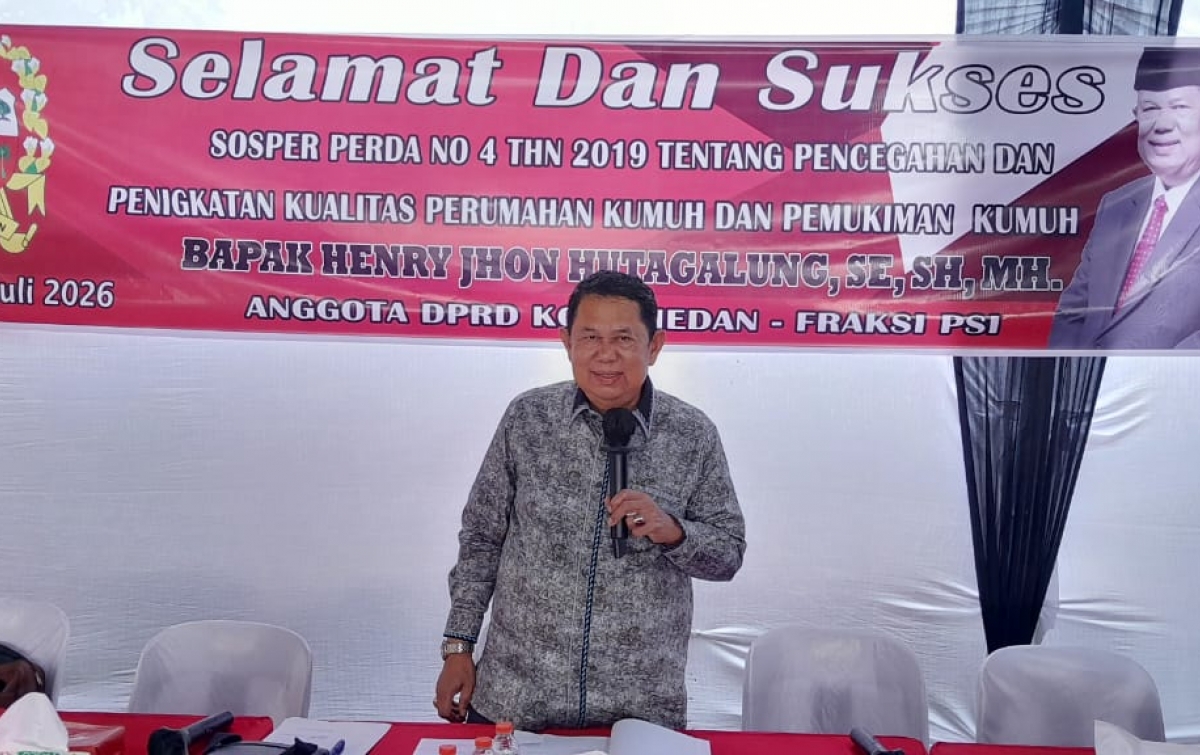 7 Tahun Usia Perda No4/2019, Henry Jhon Hutagalung: Penataan Permukiman Kumuh di Medan Tidak Jalan