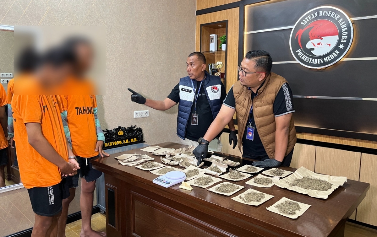 Sasar Kampus dan Masyarakat, 2 Mahasiswa Pengedar Ganja di Medan Diciduk Polisi