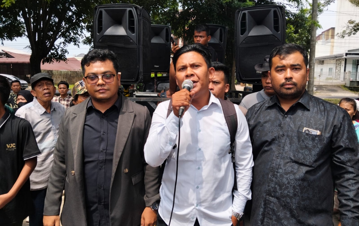 Aksi Unjuk Rasa di PT Medan, Massa Tuntut Pemeriksaan Ulang Kasus David Chandra