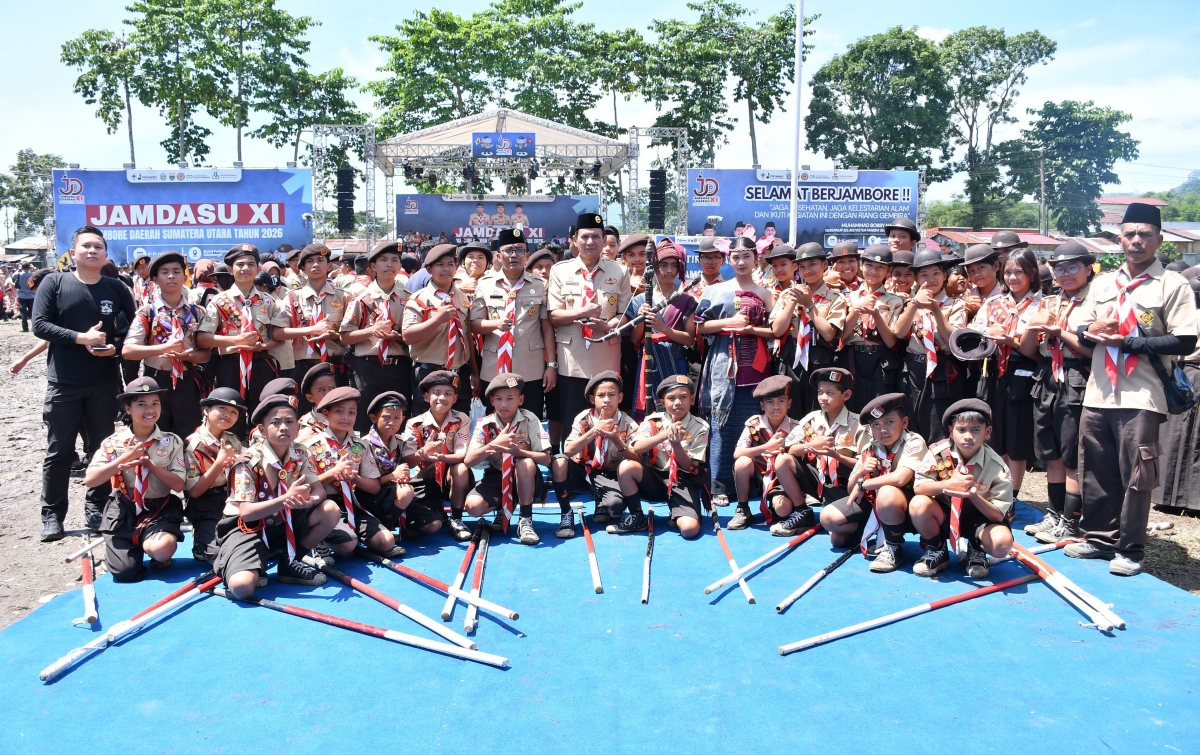 Jamdasu XI 2026 Ditutup, Wabup Samosir Apresiasi Kontingen Pramuka Samosir