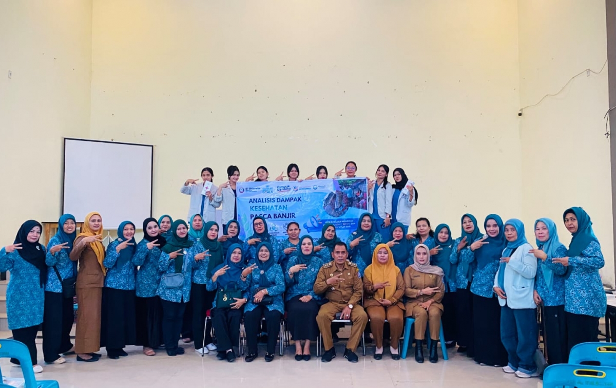 Pascabanjir, Mahasiswa ST Bhinneka  Teliti Ancaman Penyakit di Kampung Lalang