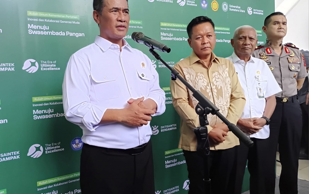 Mentan Beri Kuliah Umum di USU, Ajak Mahasiswa Kawal Swasembada Pangan
