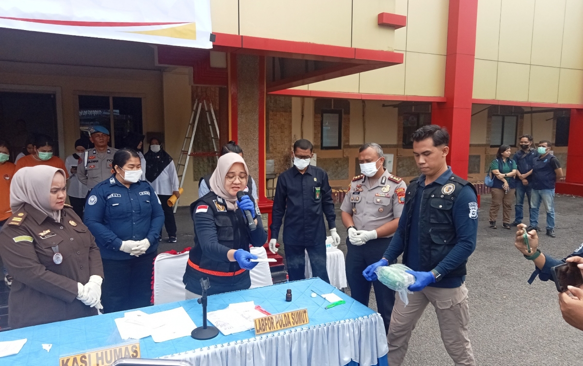 Polres Asahan Musnahkan 8,7 Kg Sabu dan 772 Cartridge Vape Etomidate