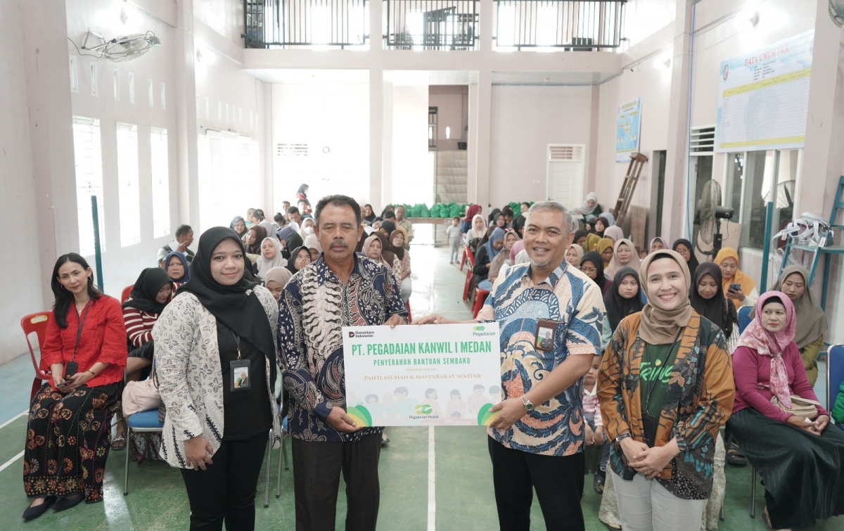 Tebar Manfaat Berkelanjutan, Pegadaian Kanwil 1 Medan Salurkan Ratusan Sembako bagi Warga Rentan dan Panti Asuhan