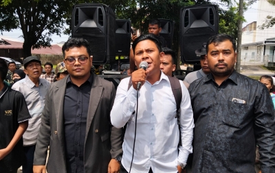 Aksi Unjuk Rasa di PT Medan, Massa Tuntut Pemeriksaan Ulang Kasus David Chandra