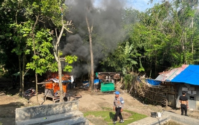 Gerebek Sarang Narkoba di Area Perkebunan, Polrestabes Ciduk Dua Orang  Bersama CCTV