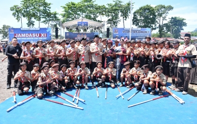 Jamdasu XI 2026 Ditutup, Wabup Samosir Apresiasi Kontingen Pramuka Samosir