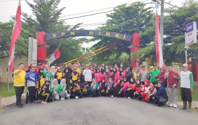Gotong Royong Jumat Bersih, Forkopimcam Hinai Antusias Sambut Kedatangan Siswa SPN Polda Sumut