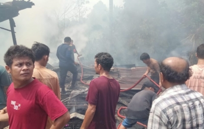 Bengkel Motor Berutu di Tigalingga Dairi Hangus Terbakar