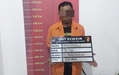 Polsek Medan Area Ringkus Pria Menenteng Samurai