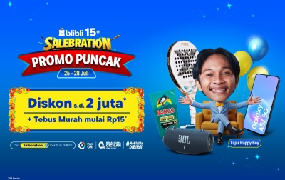 This is a Final Call Salebration 15 Tahun Blibli: Peak Day Puncak Promo Terbesar Yang Gak Bakalan Delay Buat Wujudkan Wishlist