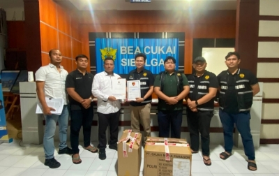 Polres Palas  Limpahkan Dua Kasus Rokok Ilegal ke Bea Cukai Sibolga