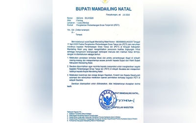 Bupati Madina Perintahkan Pendataan Pelaku PETI, Operasi Penertiban Diperkuat