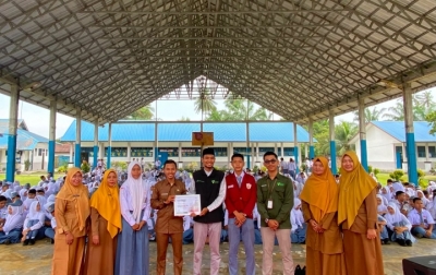 SMAN 1 Air Joman Salurkan Donasi Palestina Melalui Roadshow Dongeng Kemanusiaan