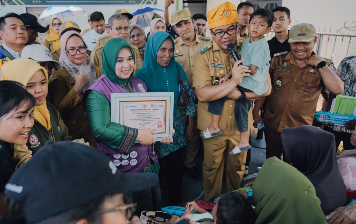 Bupati Deli Serdang Resmikan Kampung Berkah Kasih Stunting