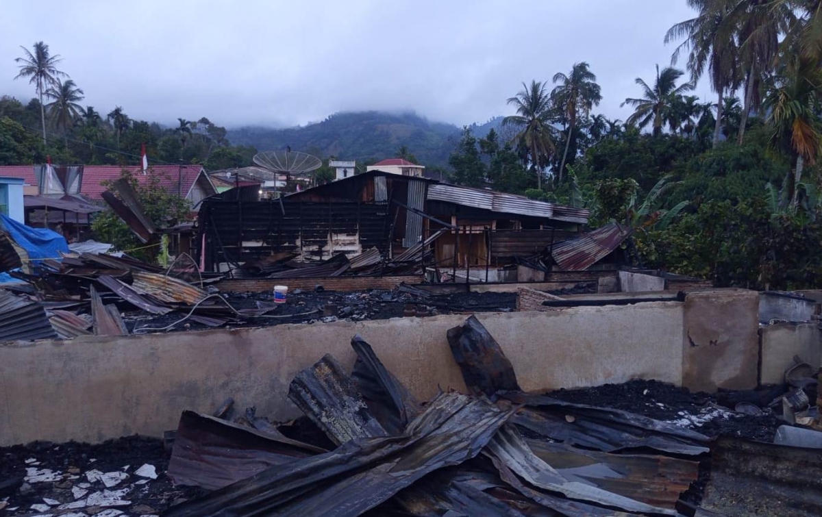 23 Orang Kehilangan Tempat Tinggal Dampak Kebakaran di Lau Kersik Dairi