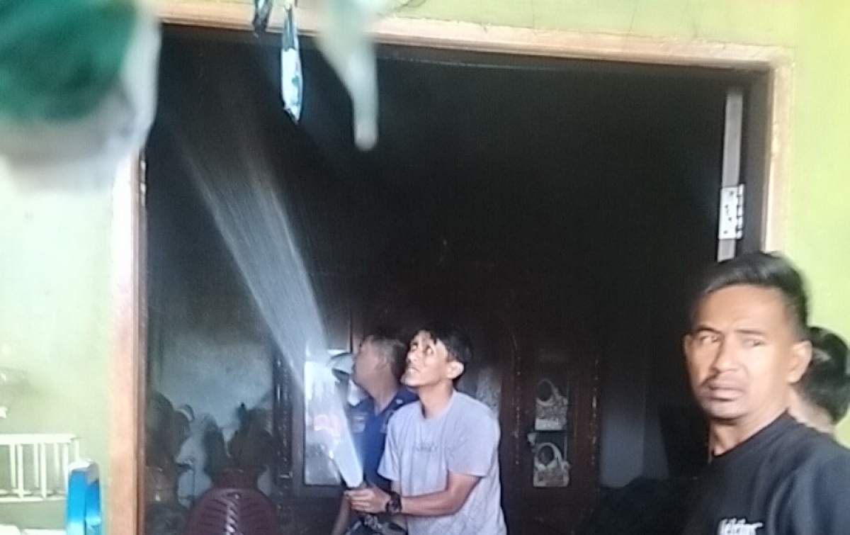 Api Sambar 1 Rumah Saat Peringatan Detik-Detik Proklamasi di Sidikalang