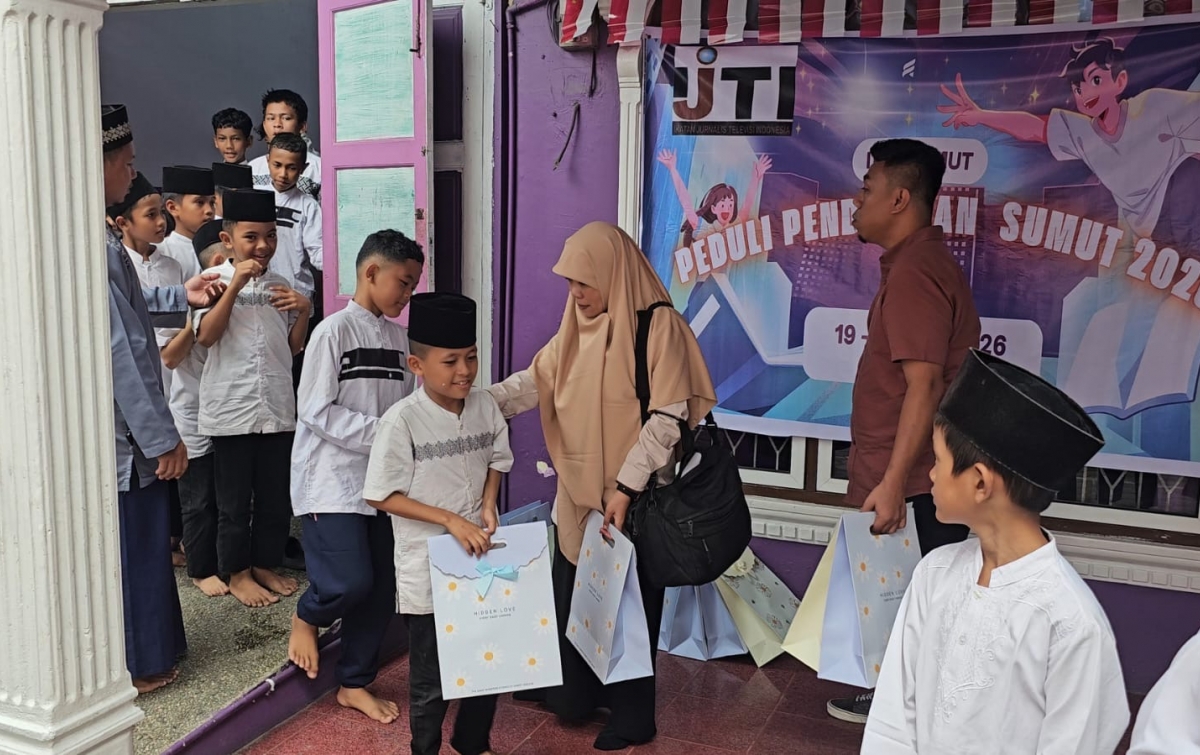 HUT ke-28 IJTI, Pengda Sumut Aksi Sosial Serentak Bantu Pelajar Kurang Mampu dan Anak Panti