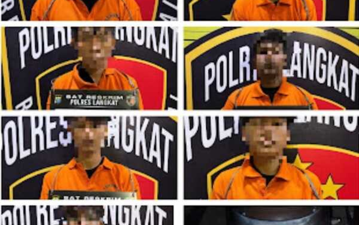 Unit Pidum Sat Reskrim Polres Langkat Ringkus Tujuh Tersangka Curas Dan Barang Bukti