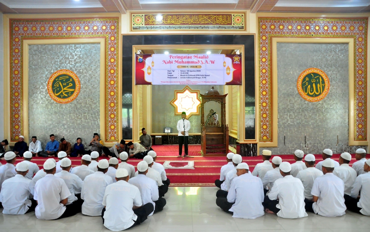 SPN Hinai Polda Sumut Gelar Maulid Nabi, Rangkaian Baksos dan Bakkes Hadir untuk Masyarakat