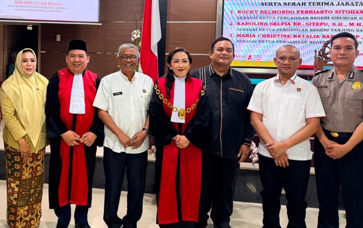 Srikandi Pimpin Pengadilan Negeri Sei Rampah, Maria Barus Resmi Dilantik